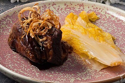 Sous-vide gegaarde kalfssukade